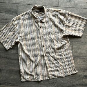 Monologue by Montique shirt short sleeve button up casual size 2XL athleisure